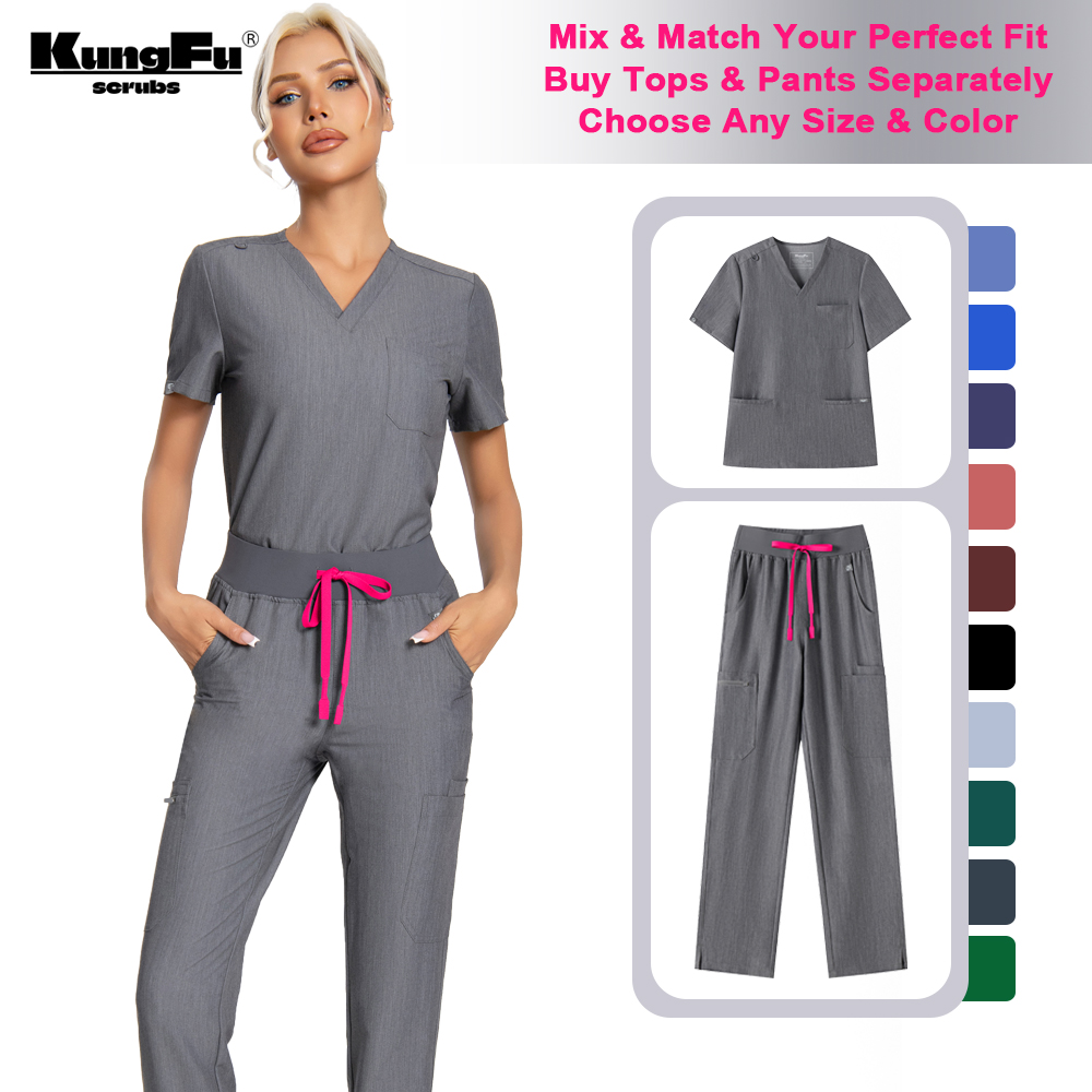 Medical Lab Uniform - Seragam Medis Wanita KUNGFU SCRUBS, Atasan
