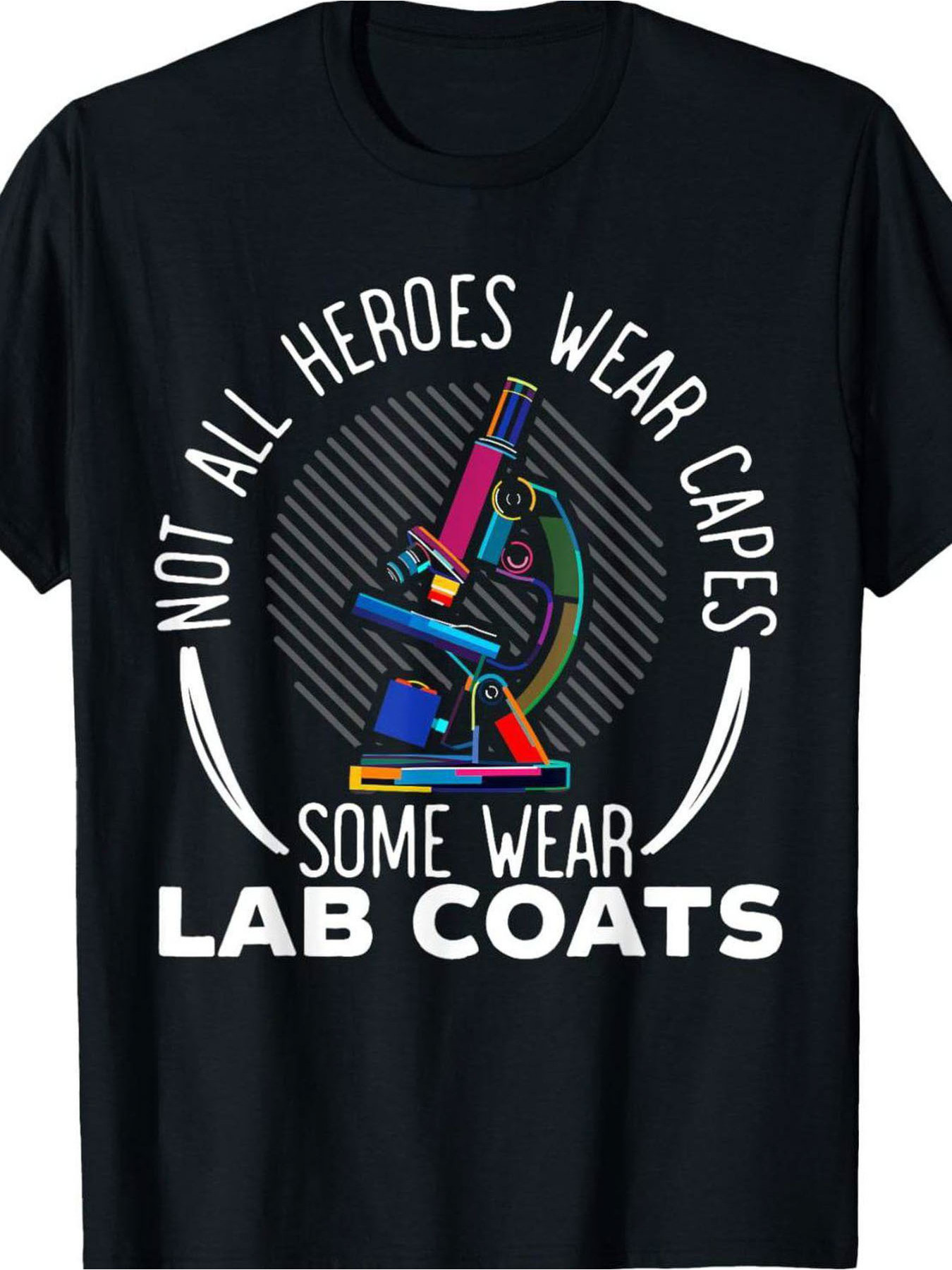 Medical Lab Technician - Kaos Lengan Pendek Kerah Bulat Hitam