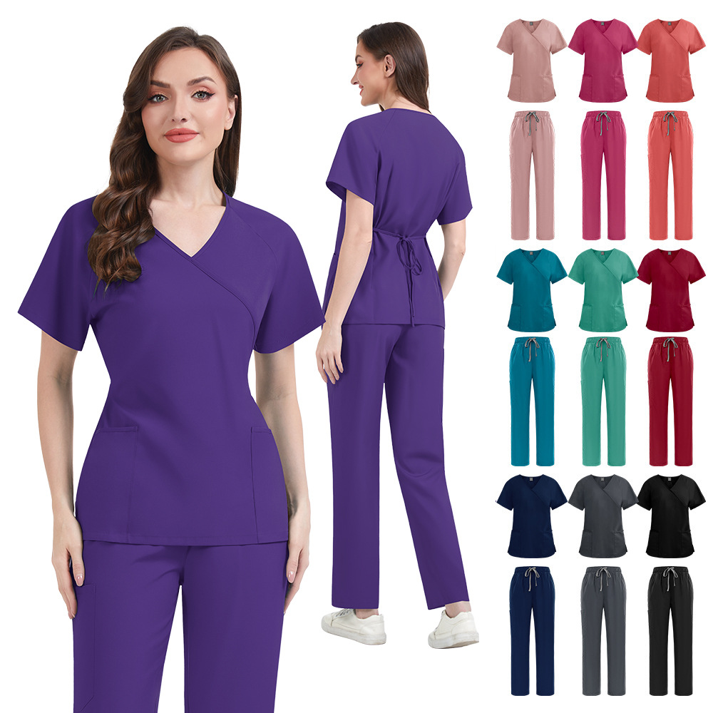 Medical Lab Uniform - Setelan Scrub Wanita Slim Fit Seragam