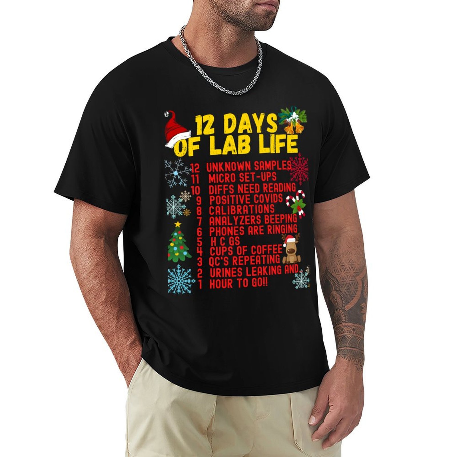 Kaos 12 DAYS OF LAB LIFE CHRIS - Medical Lab Day ulasan dan harga