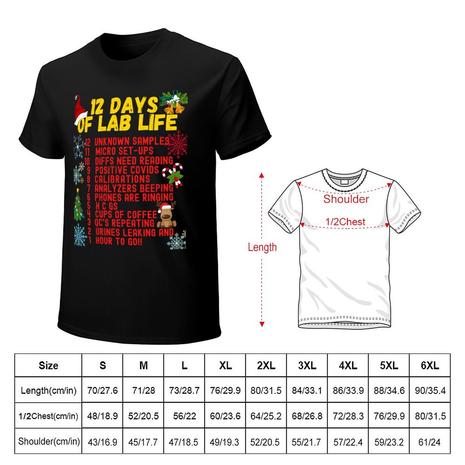 Kaos 12 DAYS OF LAB LIFE CHRIS - Medical Lab Day ulasan dan harga