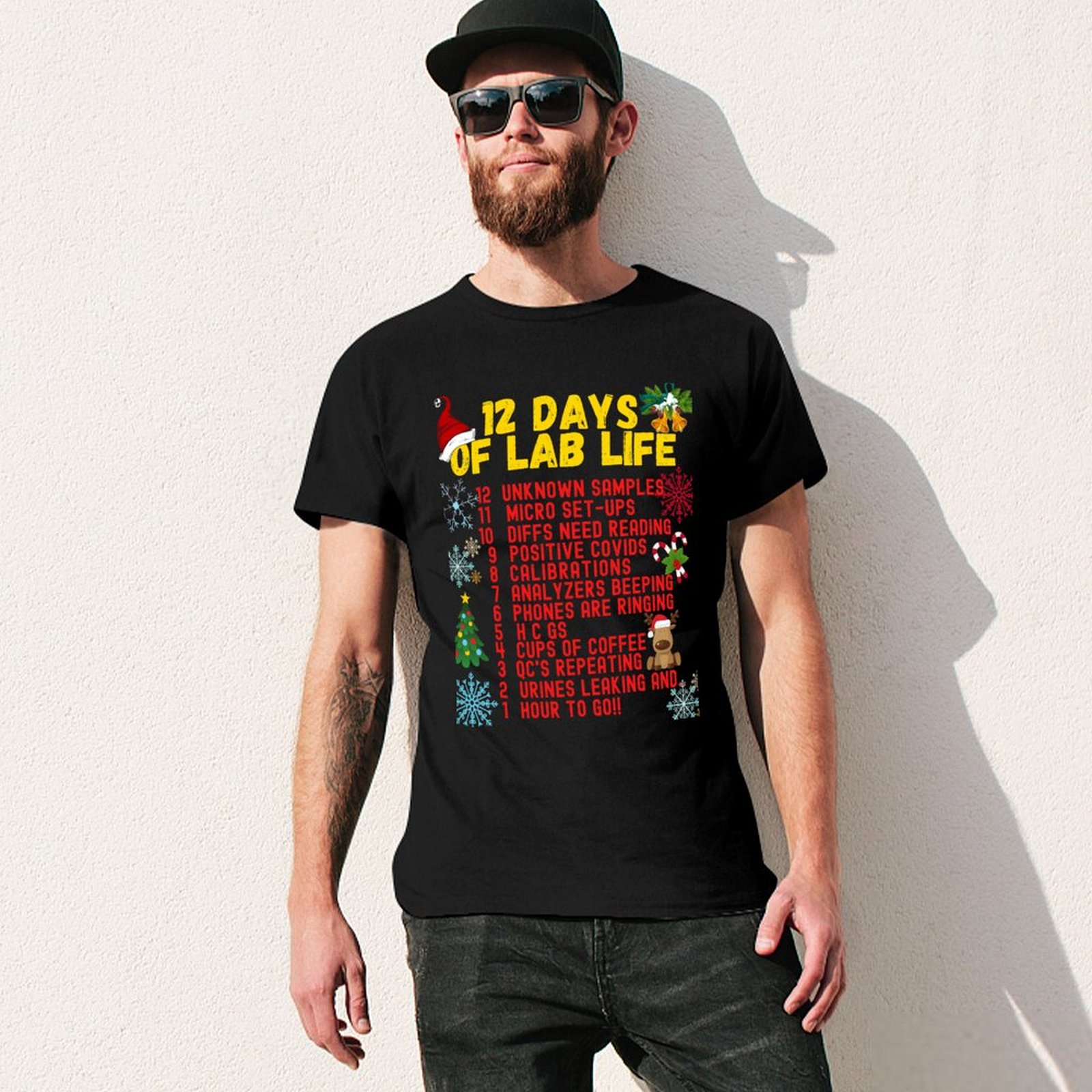 Kaos 12 DAYS OF LAB LIFE CHRIS - Medical Lab Day ulasan dan harga