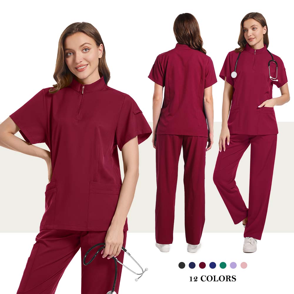 Set Scrub Wanita Bahan Stretch - Medical Lab Uniform ulasan dan harga